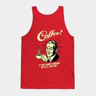 Old Retro Coffee Man Tank Top